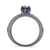 Marquise Split Shank X Ring