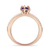 Marquise Split Shank X Ring