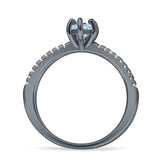 Marquise Split Shank X Ring