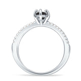 Marquise Split Shank X Ring