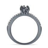 Marquise Split Shank X Ring