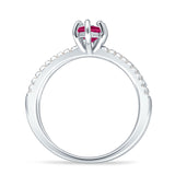 Marquise Split Shank X Ring Cubic Zirconia 925 Sterling Silver