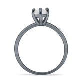 6 Claw Elongated Hexagon Ring Cubic Zirconia 925 Sterling Silver