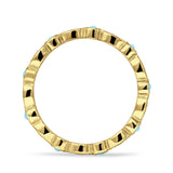 Full Eternity Stackable Band 2.6mm Tarquise Cubic Zirconia 925 Sterling Silver