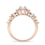Art Deco Marquise Vintage Style Cubic Zirconia Ring 925 Sterling Silver