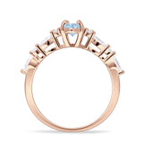 Marquise Split Shank Leaf Floral Ring