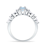 Marquise Split Shank Leaf Floral Ring