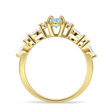 Marquise Split Shank Leaf Floral Ring