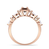 Marquise Split Shank Leaf Floral Ring