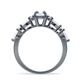 Art Deco Marquise Vintage Style Cubic Zirconia Ring 925 Sterling Silver