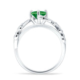Heart Promise Ring Cubic Zirconia 925 Sterling Silver