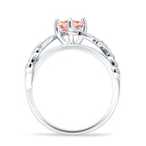 Heart Promise Ring Cubic Zirconia 925 Sterling Silver
