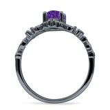 Vintage Style Engagement Ring Marquise Cubic Zirconia 925 Sterling Silver