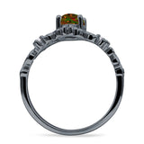 Vintage Style Engagement Ring Marquise Cubic Zirconia 925 Sterling Silver