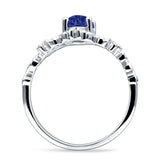Vintage Style Engagement Ring Marquise Cubic Zirconia 925 Sterling Silver