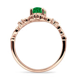 Vintage Style Engagement Ring Marquise Cubic Zirconia 925 Sterling Silver