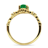 Vintage Style Engagement Ring Marquise Cubic Zirconia 925 Sterling Silver