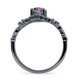 Vintage Style Engagement Ring Marquise Cubic Zirconia 925 Sterling Silver