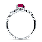 Vintage Style Engagement Ring Marquise Cubic Zirconia 925 Sterling Silver