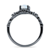 Vintage Style Engagement Ring Marquise Cubic Zirconia 925 Sterling Silver