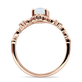 Vintage Style Engagement Ring Marquise Cubic Zirconia 925 Sterling Silver