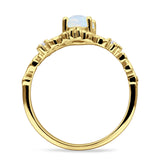 Vintage Style Engagement Ring Marquise Cubic Zirconia 925 Sterling Silver