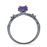 Marquise Split Shank Infinity Twisted Ring Cubic Zirconia 925 Sterling Silver
