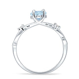 Marquise Split Shank Infinity Twisted Ring Cubic Zirconia 925 Sterling Silver