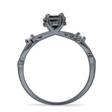 Marquise Split Shank Infinity Twisted Ring Cubic Zirconia 925 Sterling Silver