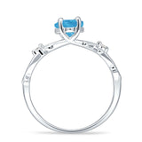 Marquise Split Shank Infinity Twisted Ring Cubic Zirconia 925 Sterling Silver