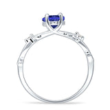 Marquise Split Shank Infinity Twisted Ring Cubic Zirconia 925 Sterling Silver