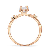 Marquise Split Shank Infinity Twisted Ring Cubic Zirconia 925 Sterling Silver
