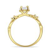 Marquise Split Shank Infinity Twisted Ring Cubic Zirconia 925 Sterling Silver