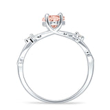 Marquise Split Shank Infinity Twisted Ring Cubic Zirconia 925 Sterling Silver