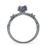Marquise Split Shank Infinity Twisted Ring Cubic Zirconia 925 Sterling Silver