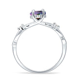 Marquise Split Shank Infinity Twisted Ring Cubic Zirconia 925 Sterling Silver