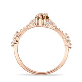 Marquise Halo Beaded Ring Cubic Zirconia 925 Sterling Silver