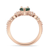 Two Piece Pear Teardrop Bridal Ring