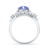 Round Beaded Marquise Vintage Style Cubic Zirconia Engagement Ring 925 Sterling Silver