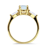 Three Stone Ring Kite Shape Accent Round Cubic Zirconia 925 Sterling Silver