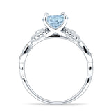 Vintage Style Sunflower Marquise Round Cubic Zirconia Ring 925 Sterling Silver