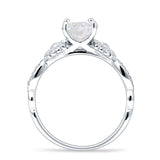 Vintage Style Sunflower Marquise Round Cubic Zirconia Ring 925 Sterling Silver