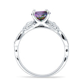 Vintage Style Sunflower Marquise Round Cubic Zirconia Ring 925 Sterling Silver