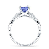 Vintage Style Sunflower Marquise Round Cubic Zirconia Ring 925 Sterling Silver
