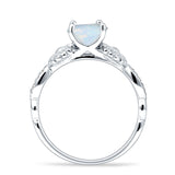 Vintage Style Sunflower Marquise Round Cubic Zirconia Ring 925 Sterling Silver