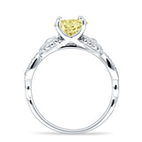 Vintage Style Sunflower Marquise Round Cubic Zirconia Ring 925 Sterling Silver