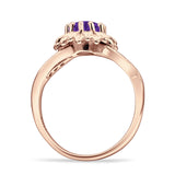 Sunflower Ring Infinity Twisted Round Cubic Zirconia 925 Sterling Silver
