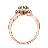 Sunflower Ring Infinity Twisted Round Cubic Zirconia 925 Sterling Silver
