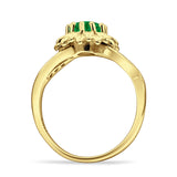 Sunflower Ring Infinity Twisted Round Cubic Zirconia 925 Sterling Silver