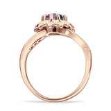 Sunflower Ring Infinity Twisted Round Cubic Zirconia 925 Sterling Silver